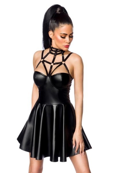 Ausgestelltes Harness-Minikleid